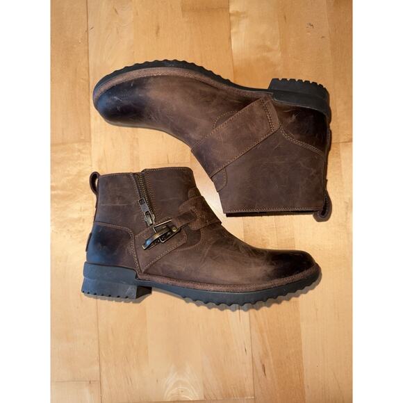 UGG CHEYNE WATERPROOF Winter BOOTS LEATHER COCONUT SHELL Brown 7 - Picture 2 of 7